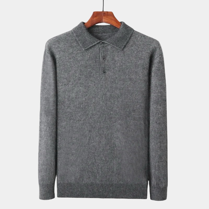 Eversley Merino Wool Polo Sweater