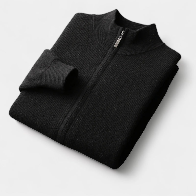 ST. REGIS Merino Wool Zip Sweater