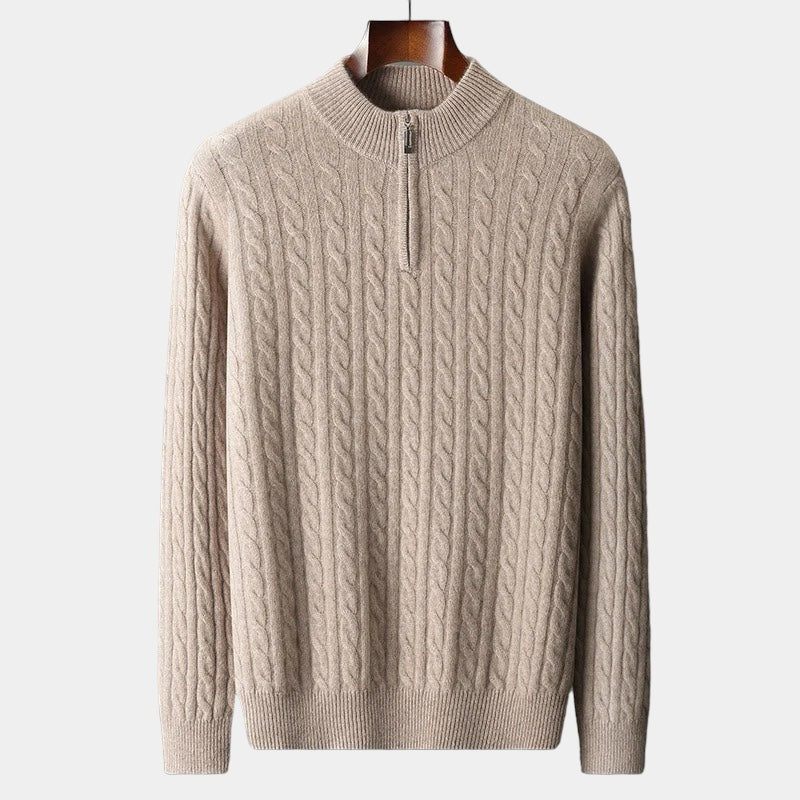 CHILTERN Merino Wool Quarter-Zip Sweater