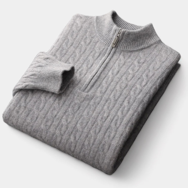 CHILTERN Merino Wool Quarter-Zip Sweater